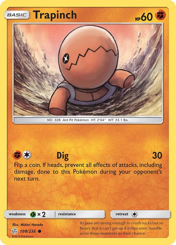 Trapinch 108/236 card from SM - Cosmic Eclipse
