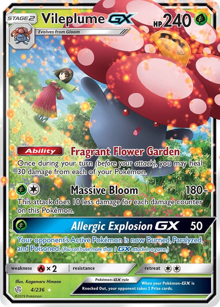 Vileplume GX 4/236 card from SM - Cosmic Eclipse