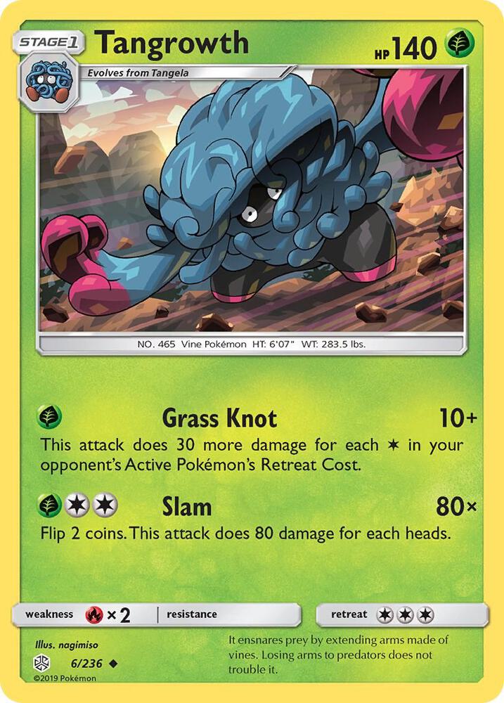 Tangrowth 6/236 card from SM - Cosmic Eclipse