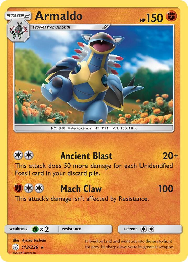 Armaldo 112/236 card from SM - Cosmic Eclipse