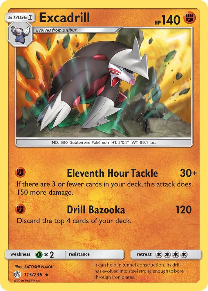 Excadrill 115/236 card from SM - Cosmic Eclipse