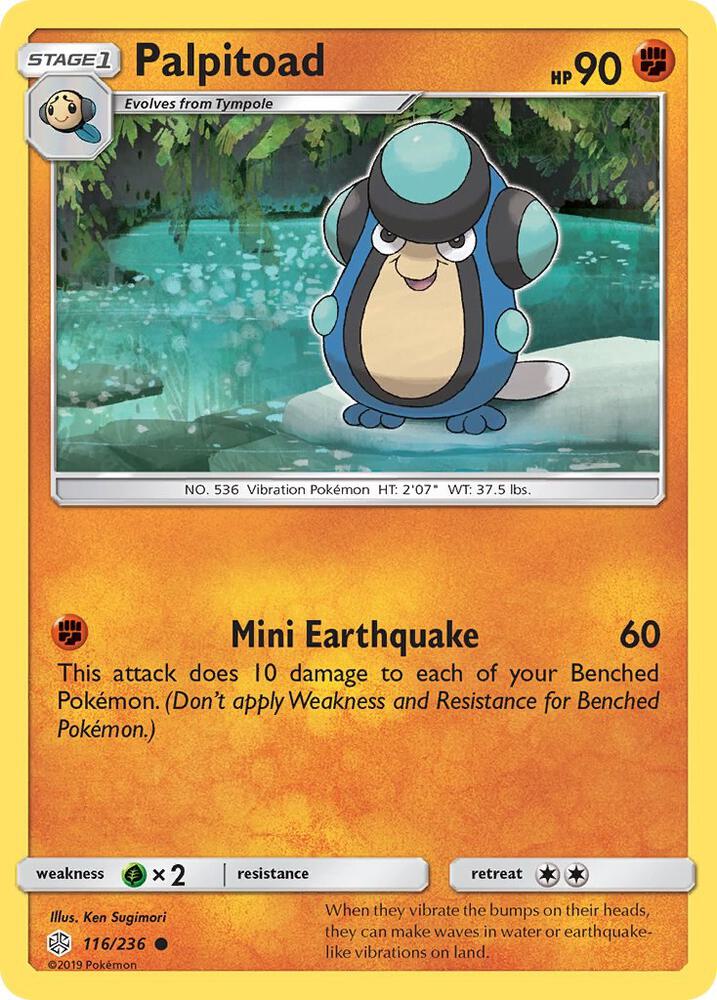 Palpitoad 116/236 card from SM - Cosmic Eclipse