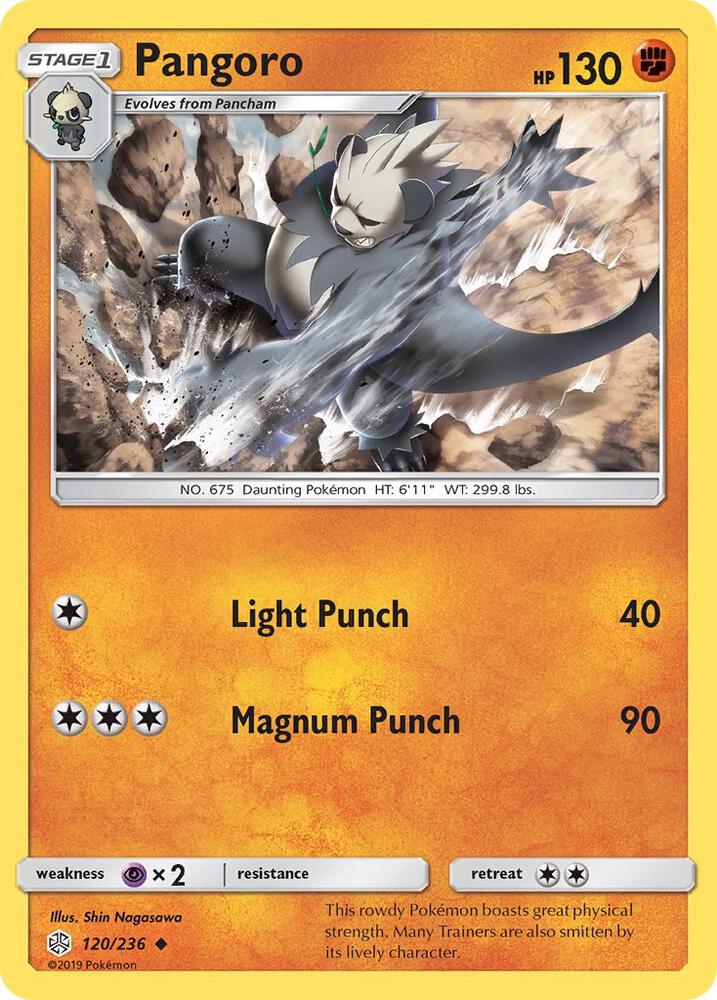 Pangoro 120/236 card from SM - Cosmic Eclipse