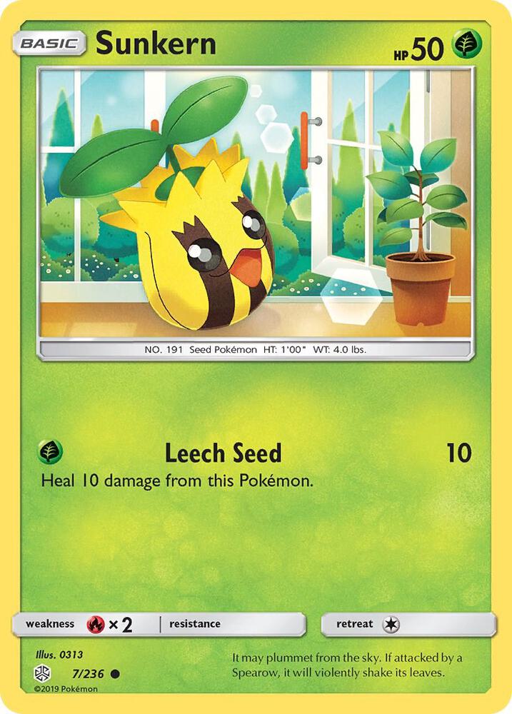 Sunkern 7/236 card from SM - Cosmic Eclipse