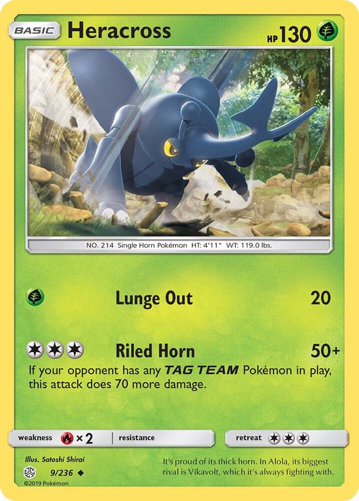 Heracross 9/236 card from SM - Cosmic Eclipse