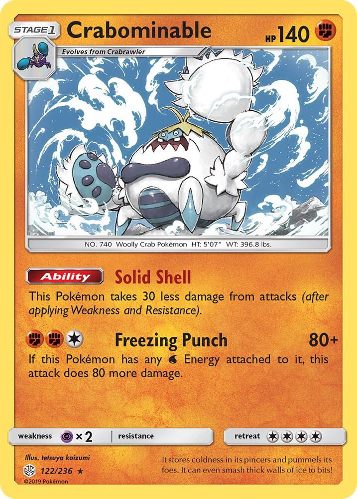 Crabominable 122/236 card from SM - Cosmic Eclipse