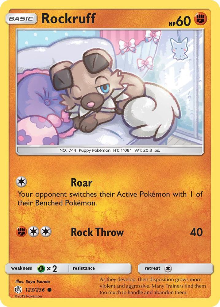 Rockruff 123/236 card from SM - Cosmic Eclipse
