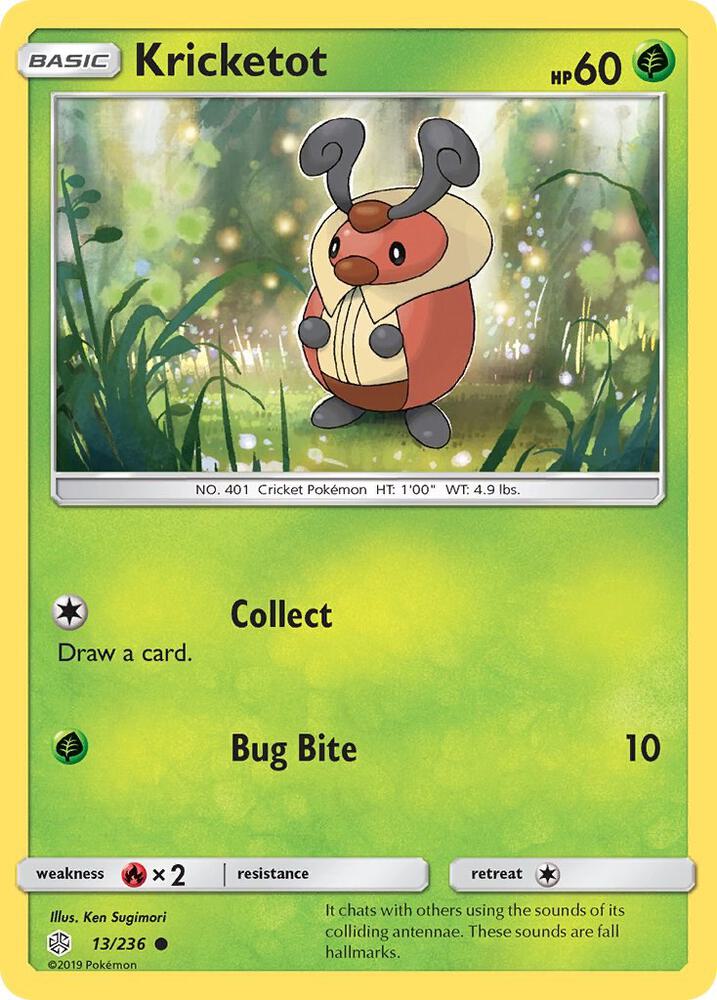 Kricketot 13/236 card from SM - Cosmic Eclipse