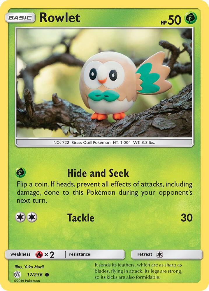 Rowlet 17/236 card from SM - Cosmic Eclipse
