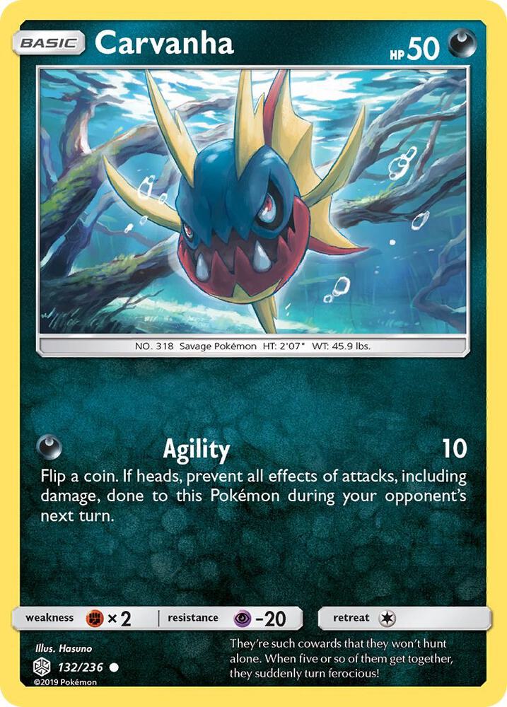 Carvanha 132/236 card from SM - Cosmic Eclipse