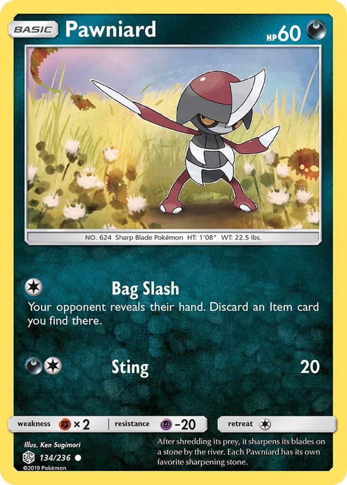 Pawniard 134/236 card from SM - Cosmic Eclipse