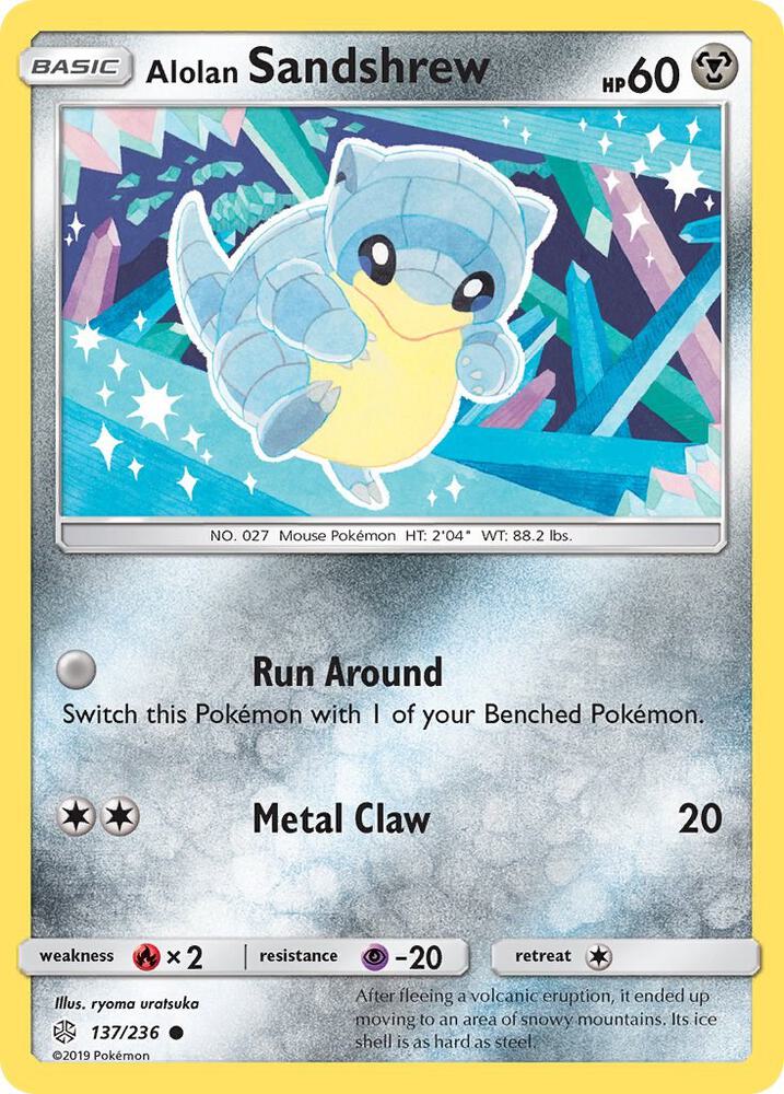 Alolan Sandshrew 137/236 card from SM - Cosmic Eclipse