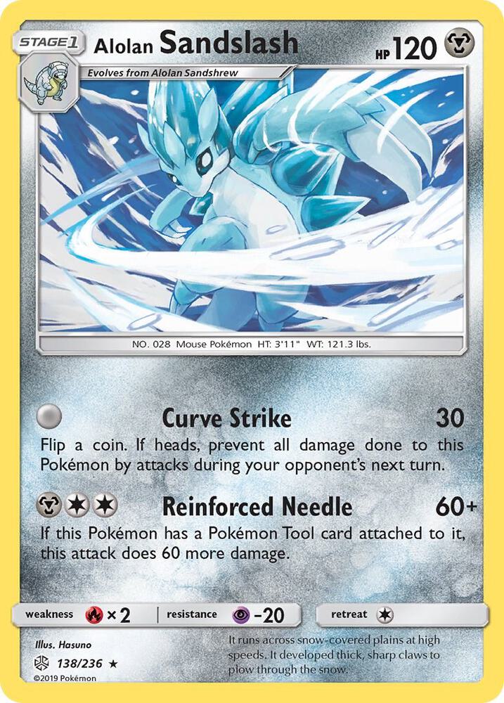 Alolan Sandslash 138/236 card from SM - Cosmic Eclipse