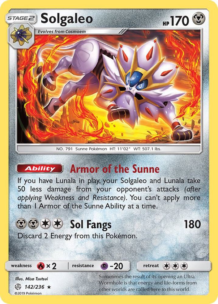 Solgaleo 142/236 card from SM - Cosmic Eclipse