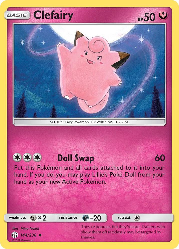 Clefairy 144/236 card from SM - Cosmic Eclipse
