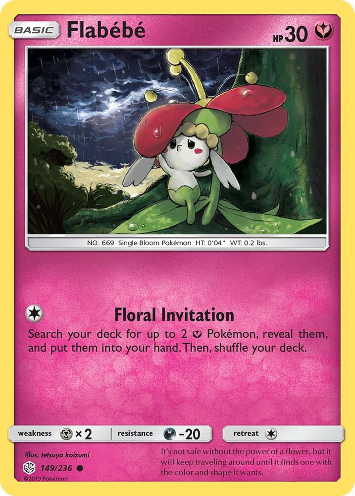 Flabebe 149/236 card from SM - Cosmic Eclipse