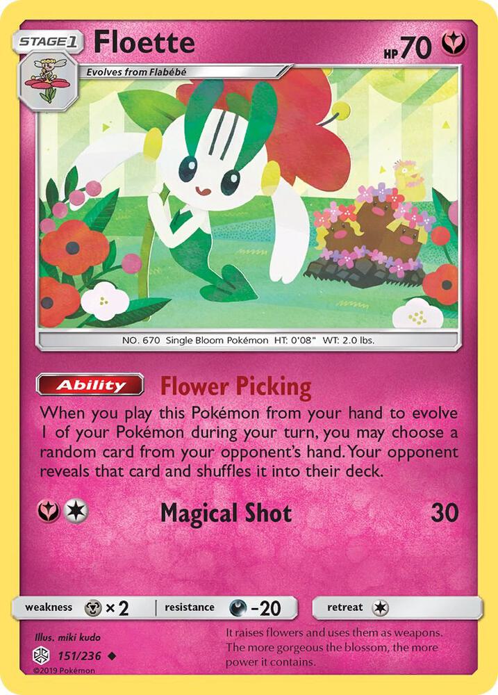 Floette 151/236 card from SM - Cosmic Eclipse
