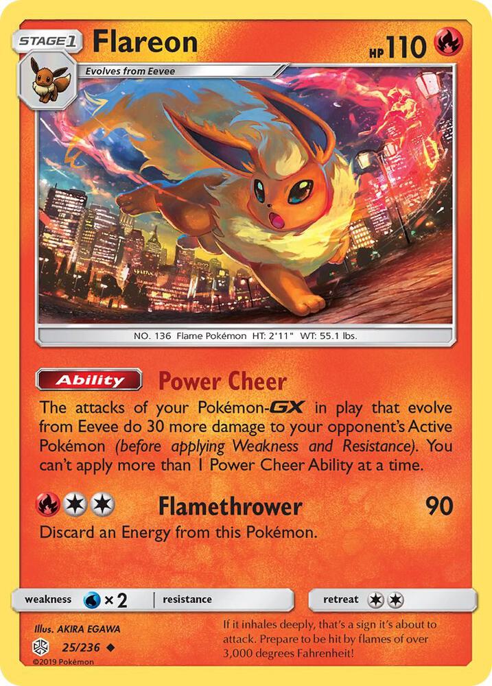 Flareon 25/236 card from SM - Cosmic Eclipse