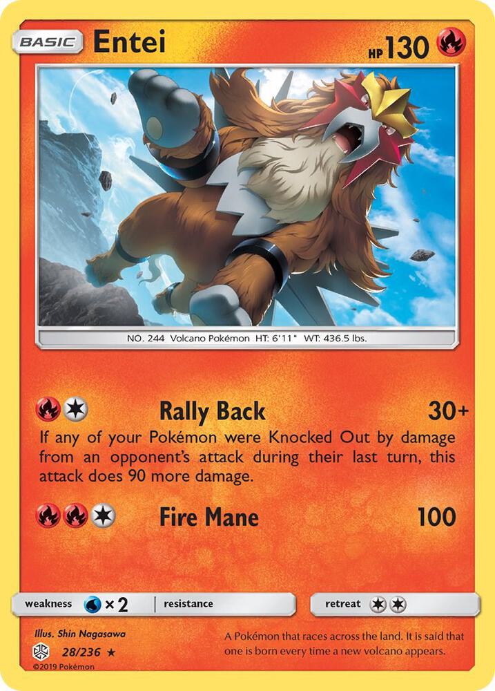 Entei 28/236 card from SM - Cosmic Eclipse