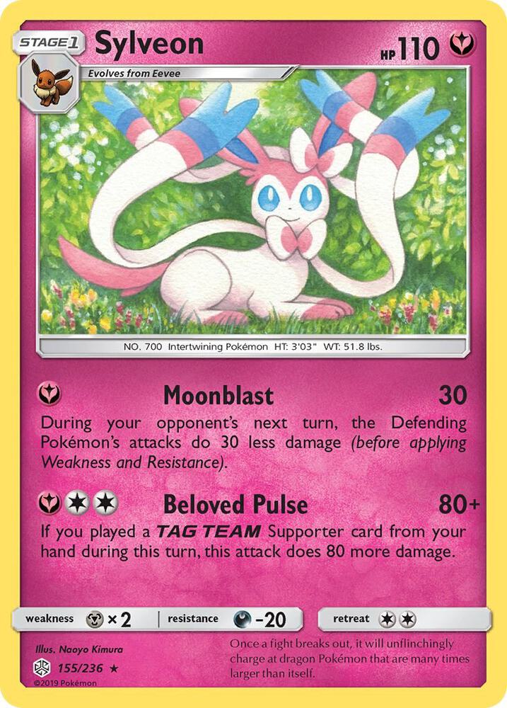 Sylveon 155/236 card from SM - Cosmic Eclipse