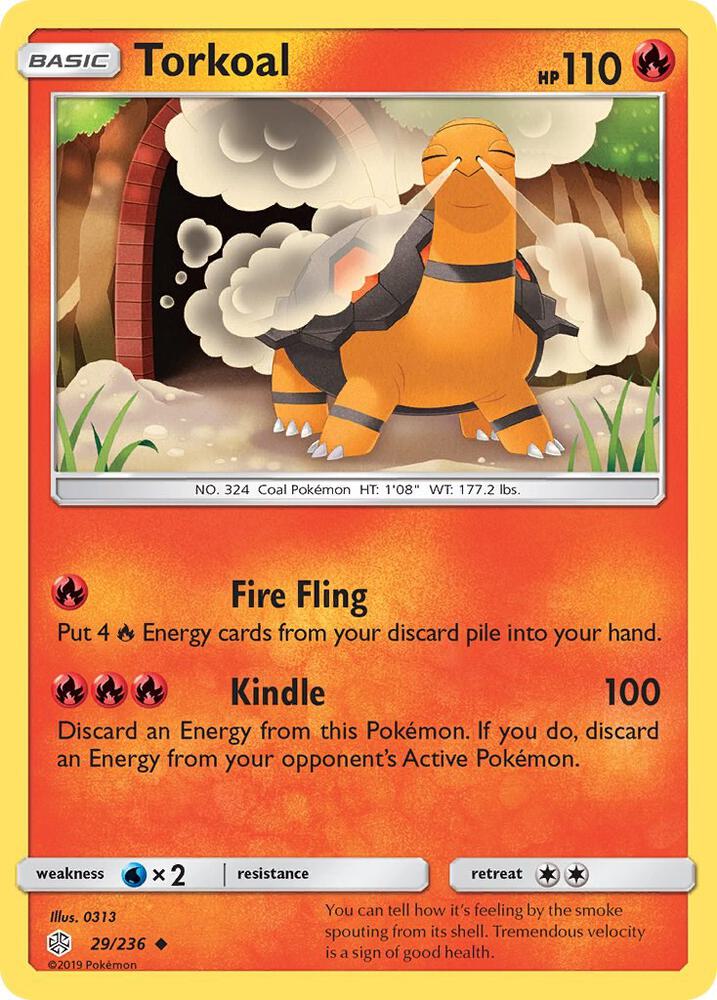 Torkoal 29/236 card from SM - Cosmic Eclipse