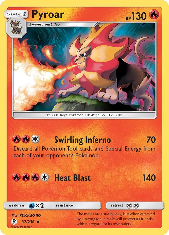 Pyroar 37/236 card from SM - Cosmic Eclipse