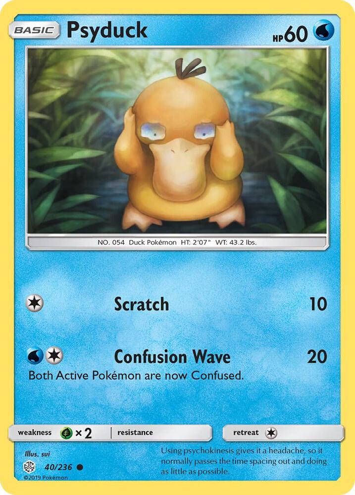 Psyduck 40/236 card from SM - Cosmic Eclipse