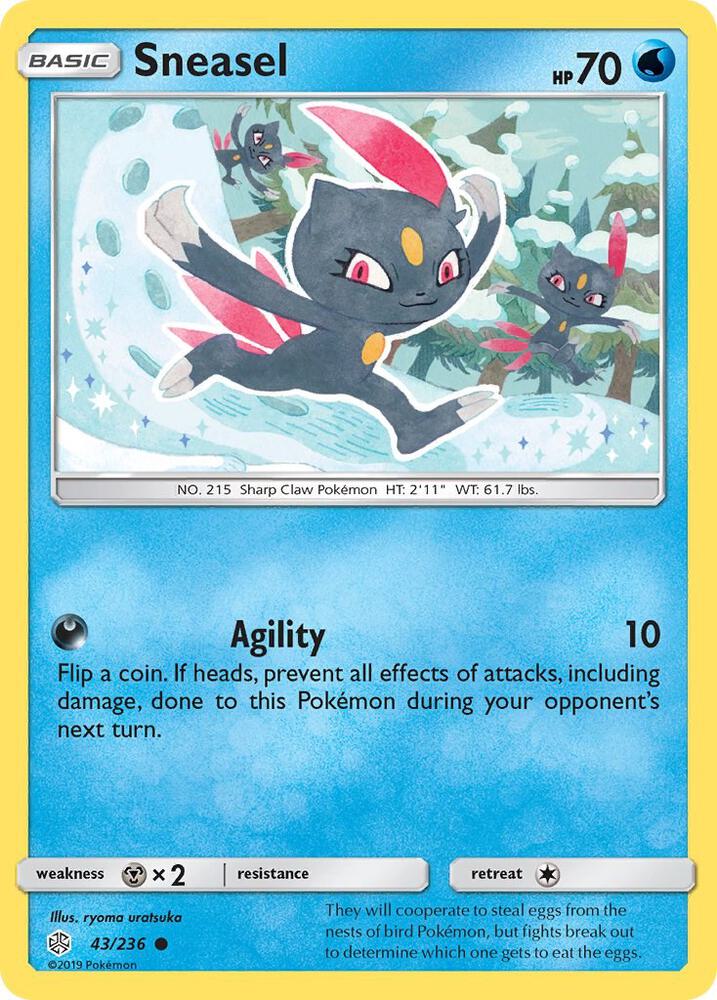Sneasel 43/236 card from SM - Cosmic Eclipse