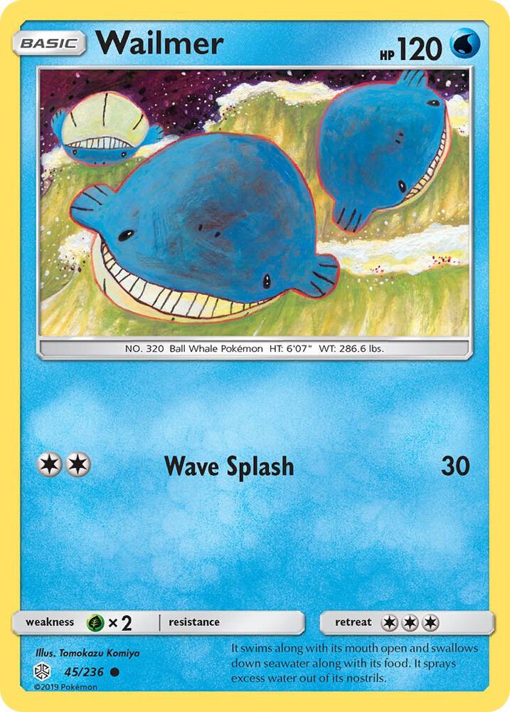 Wailmer 45/236 card from SM - Cosmic Eclipse