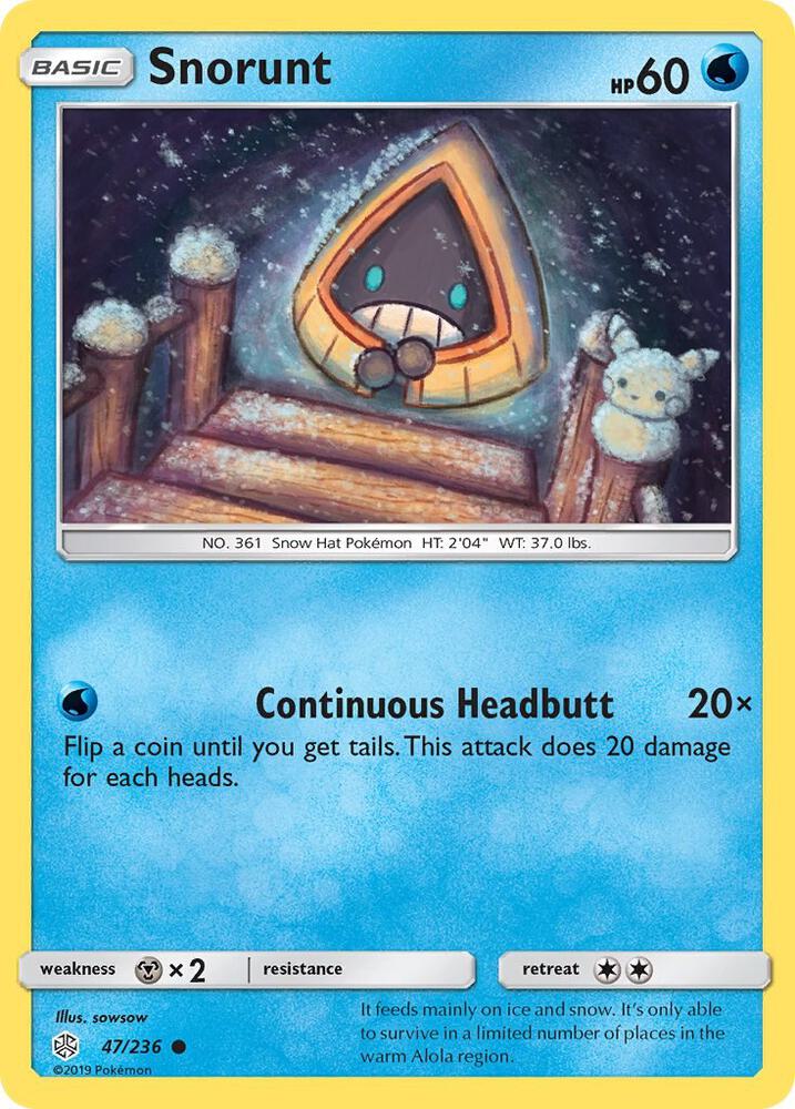 Snorunt 47/236 card from SM - Cosmic Eclipse