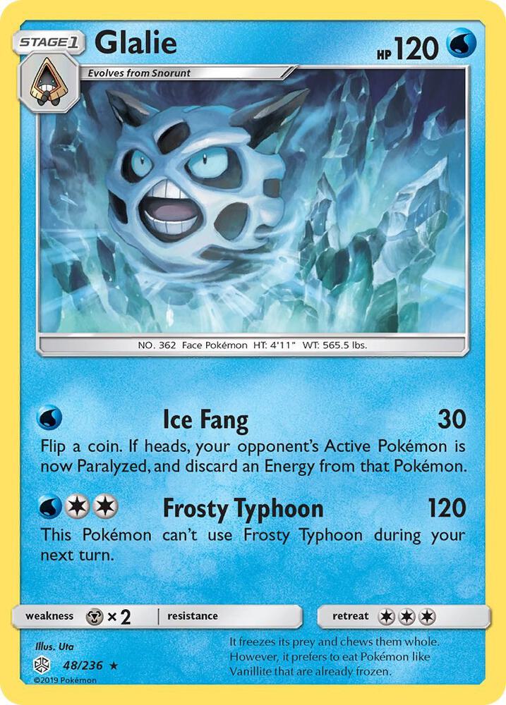Glalie 48/236 card from SM - Cosmic Eclipse