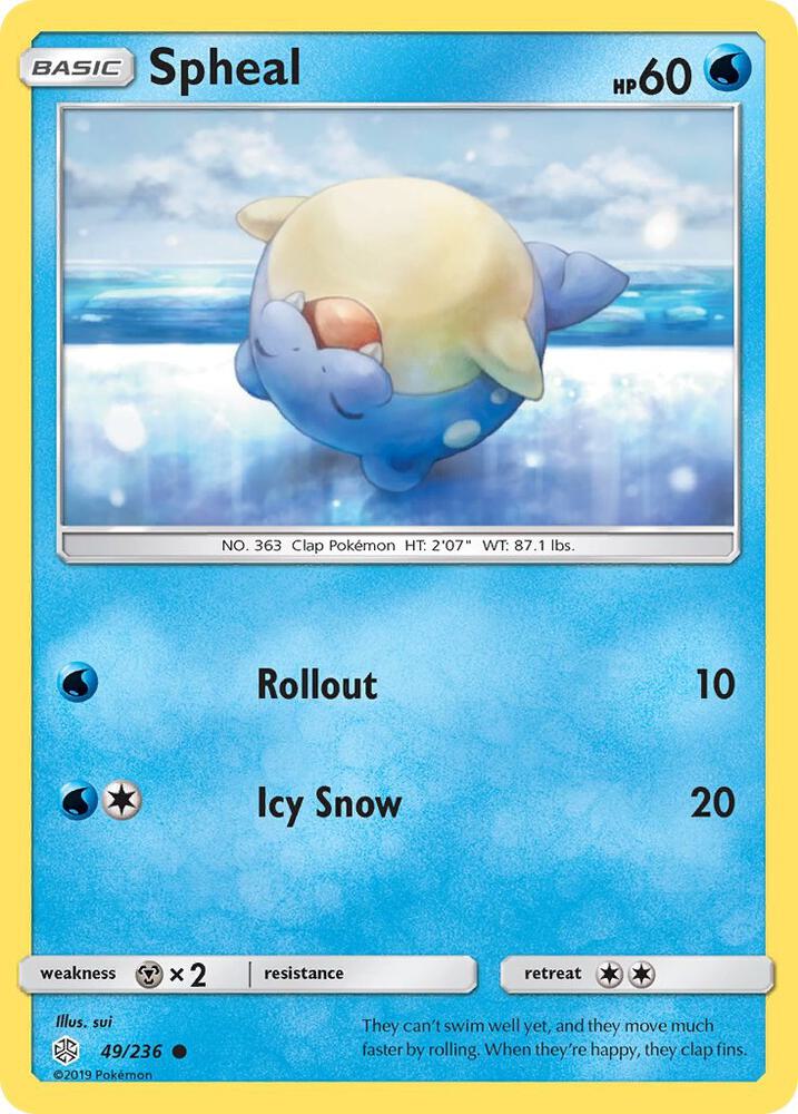 Spheal 49/236 card from SM - Cosmic Eclipse