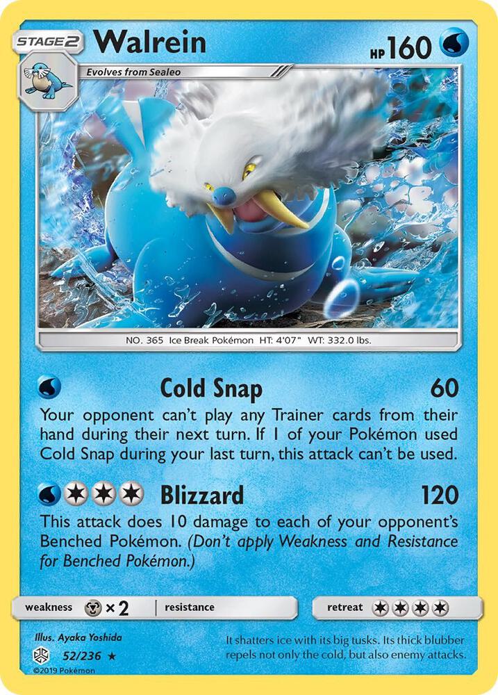 Walrein 52/236 card from SM - Cosmic Eclipse
