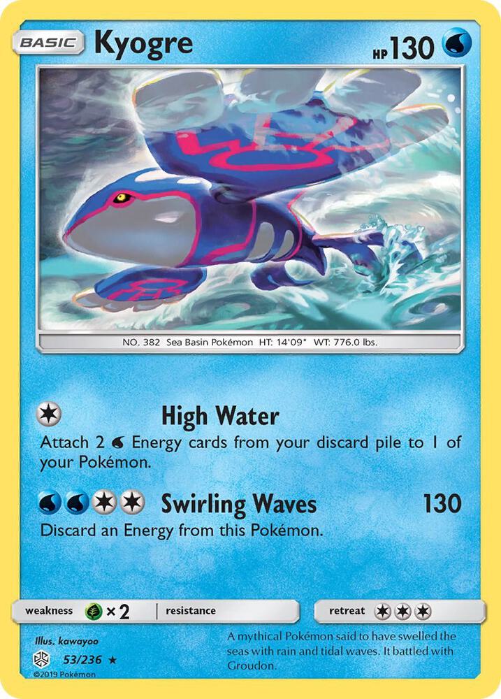 Kyogre 53/236 card from SM - Cosmic Eclipse