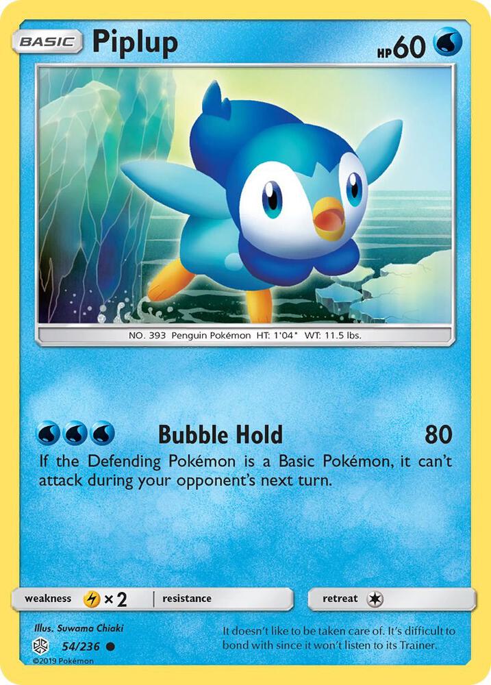 Piplup 54/236 card from SM - Cosmic Eclipse