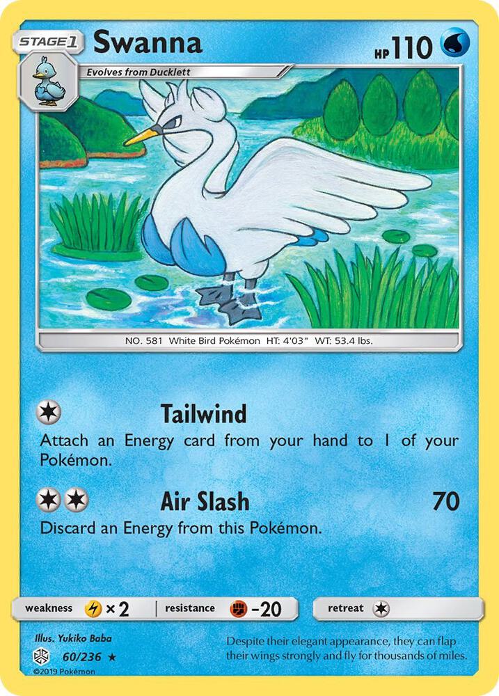 Swanna 60/236 card from SM - Cosmic Eclipse
