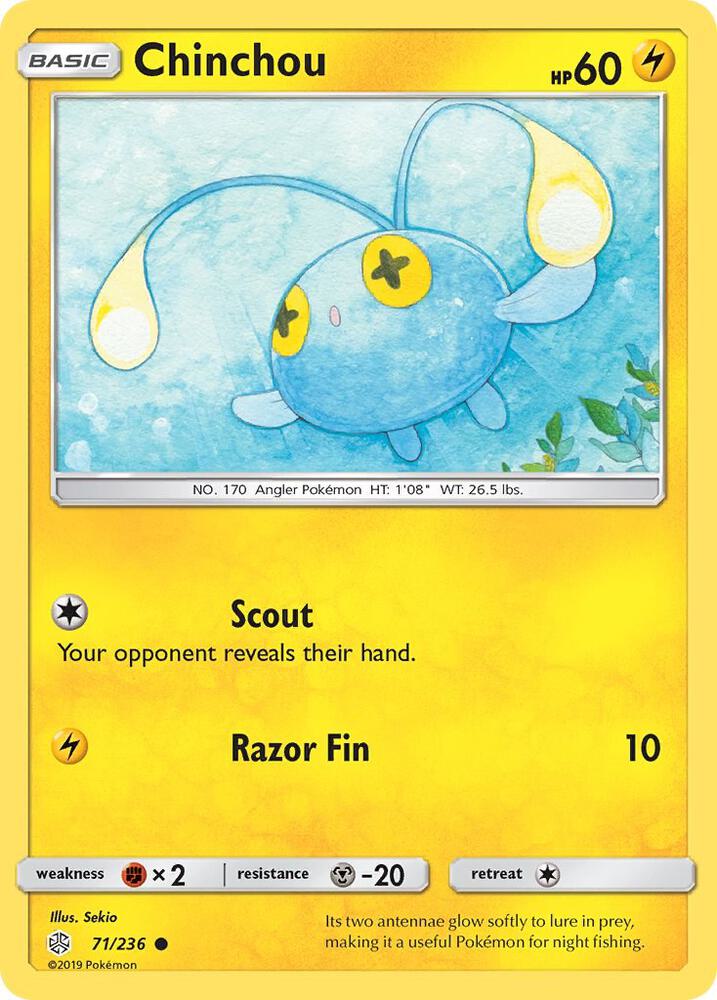 Chinchou 71/236 card from SM - Cosmic Eclipse