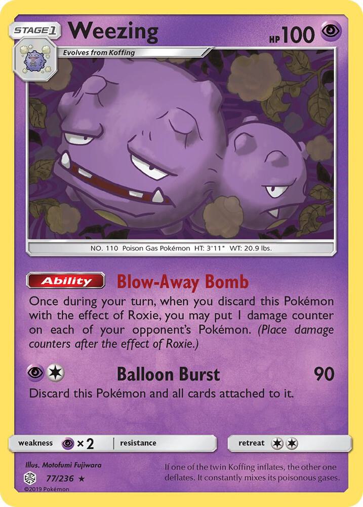 Weezing 77/236 card from SM - Cosmic Eclipse
