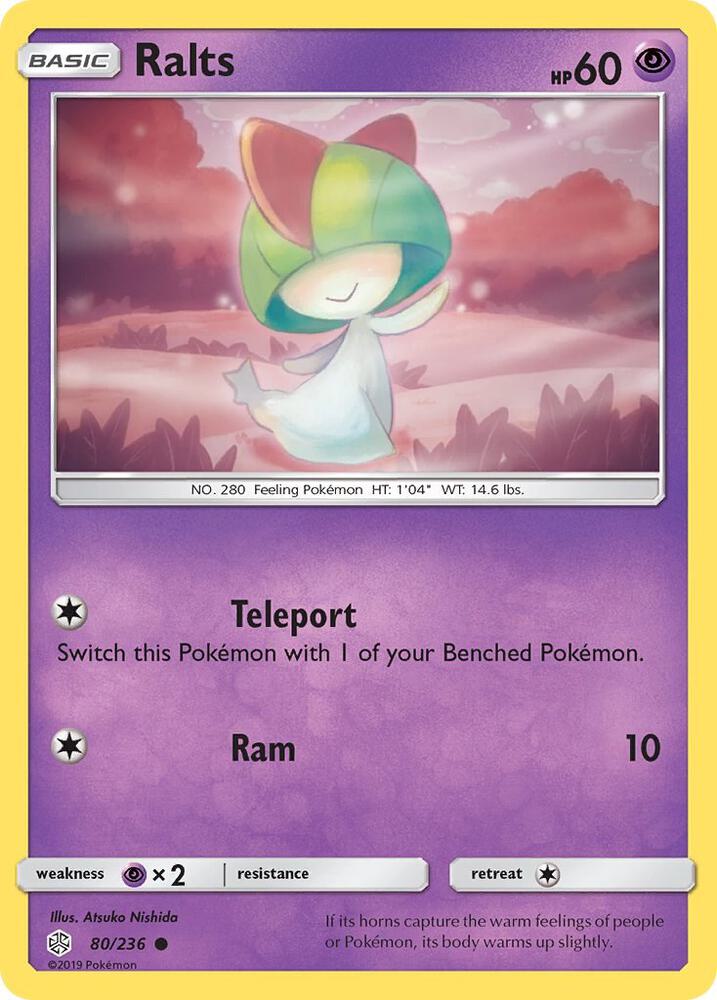 Ralts 80/236 card from SM - Cosmic Eclipse
