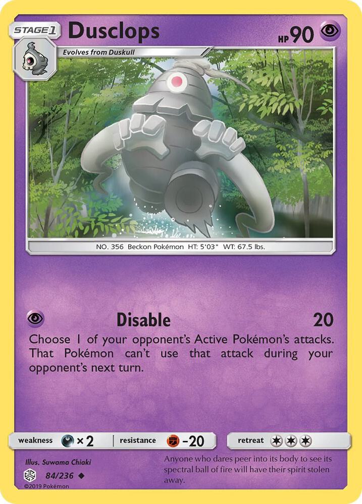Dusclops 84/236 card from SM - Cosmic Eclipse