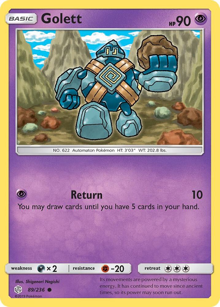 Golett 89/236 card from SM - Cosmic Eclipse