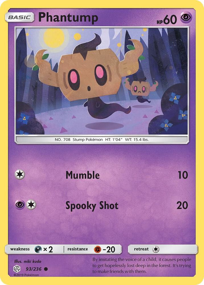 Phantump 93/236 card from SM - Cosmic Eclipse