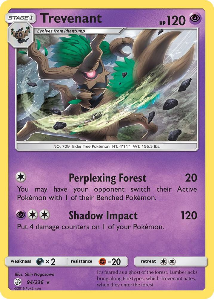 Trevenant 94/236 card from SM - Cosmic Eclipse