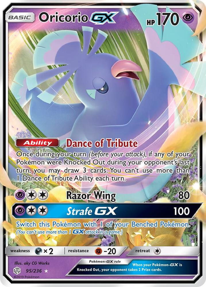 Oricorio GX 95/236 card from SM - Cosmic Eclipse