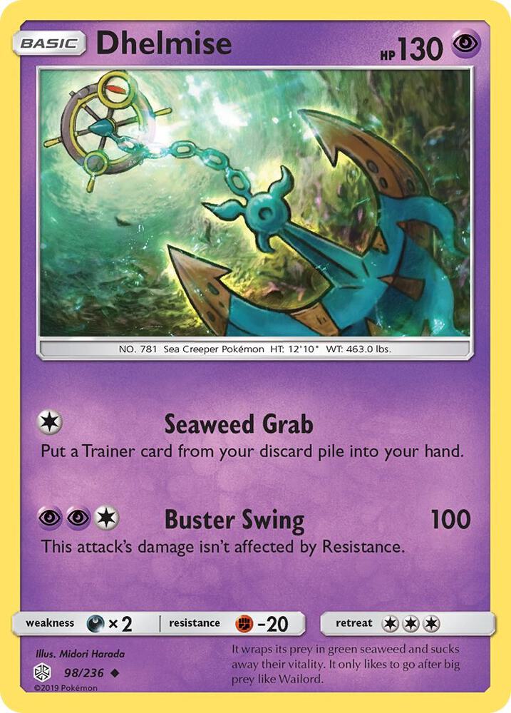 Dhelmise 98/236 card from SM - Cosmic Eclipse