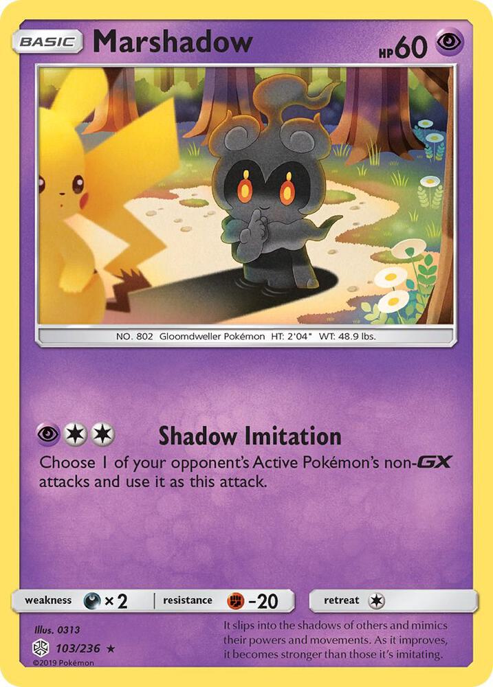 Marshadow 103/236 card from SM - Cosmic Eclipse