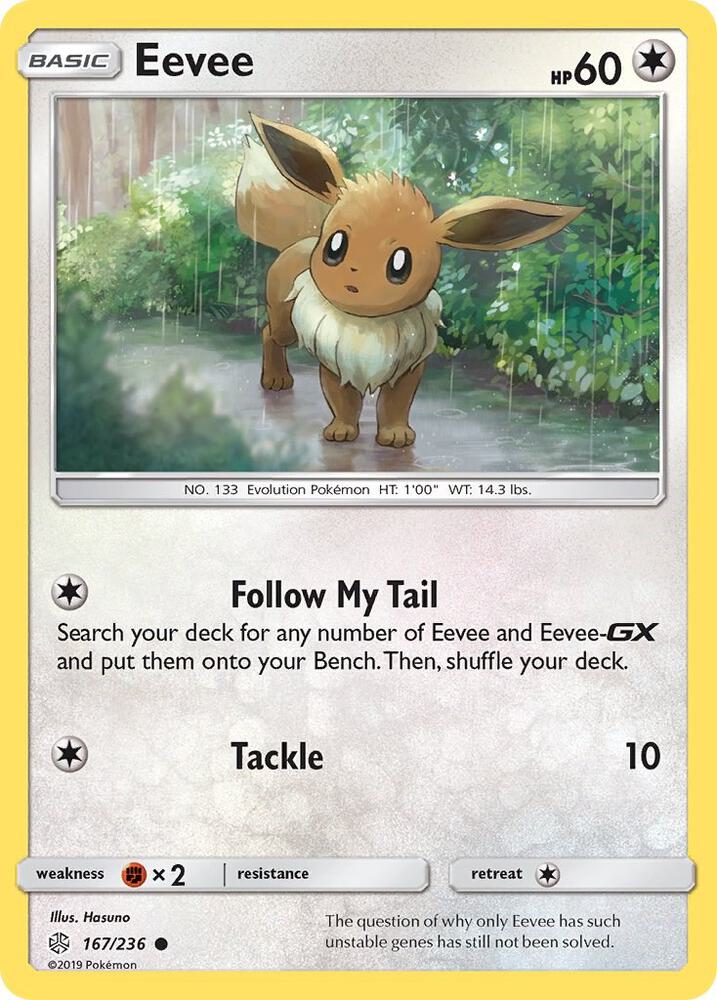 Eevee 167/236 card from SM - Cosmic Eclipse