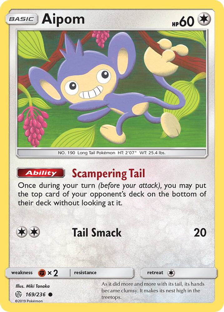 Aipom 169/236 card from SM - Cosmic Eclipse