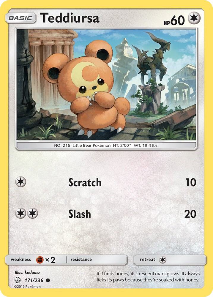 Teddiursa 171/236 card from SM - Cosmic Eclipse