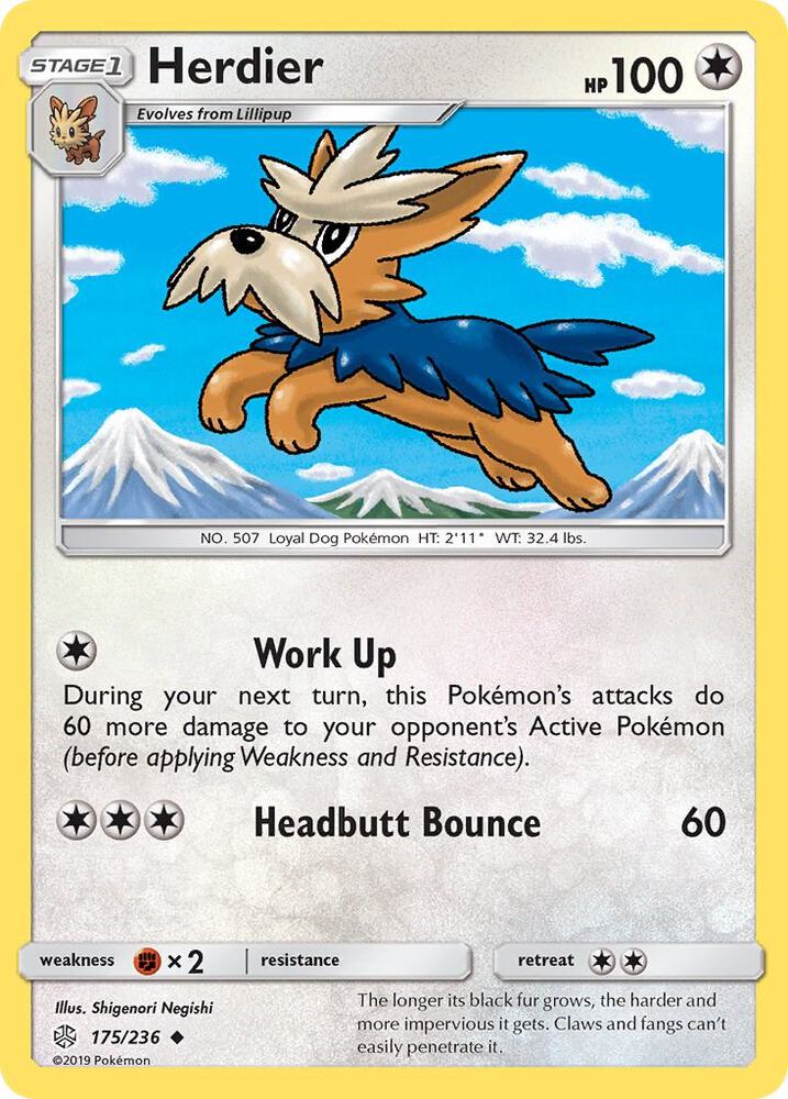 Herdier 175/236 card from SM - Cosmic Eclipse